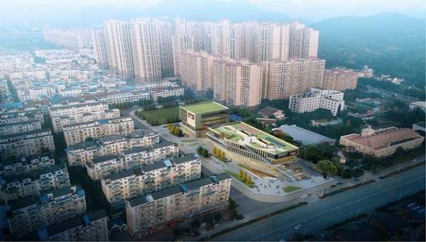幸福路"龙泉人家"(邻里中心)效果图交通方面,有幸福大道,车城大道